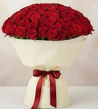 Букет 101 Красная роза Милано в Первоуральске
