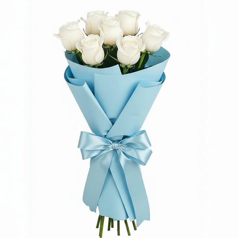 Букет 7 белых роз Проуд в Первоуральске