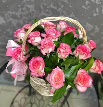 Цветочная композиция из Розы в корзине #REPLACE_PRED# Первоуральске