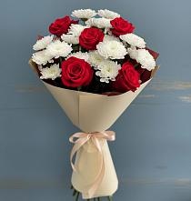 Букет цветов из:  Розы и Хризантемы в Первоуральске