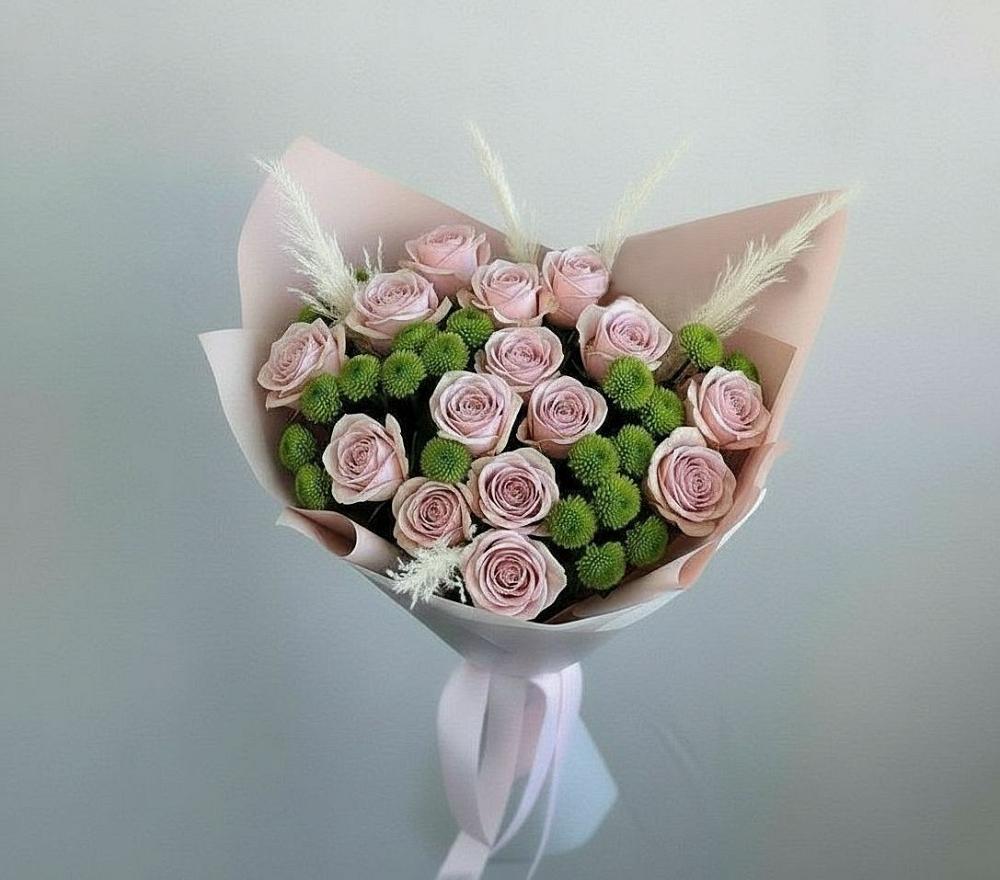 Букет цветов из: Розы и Хризантемы в Первоуральске