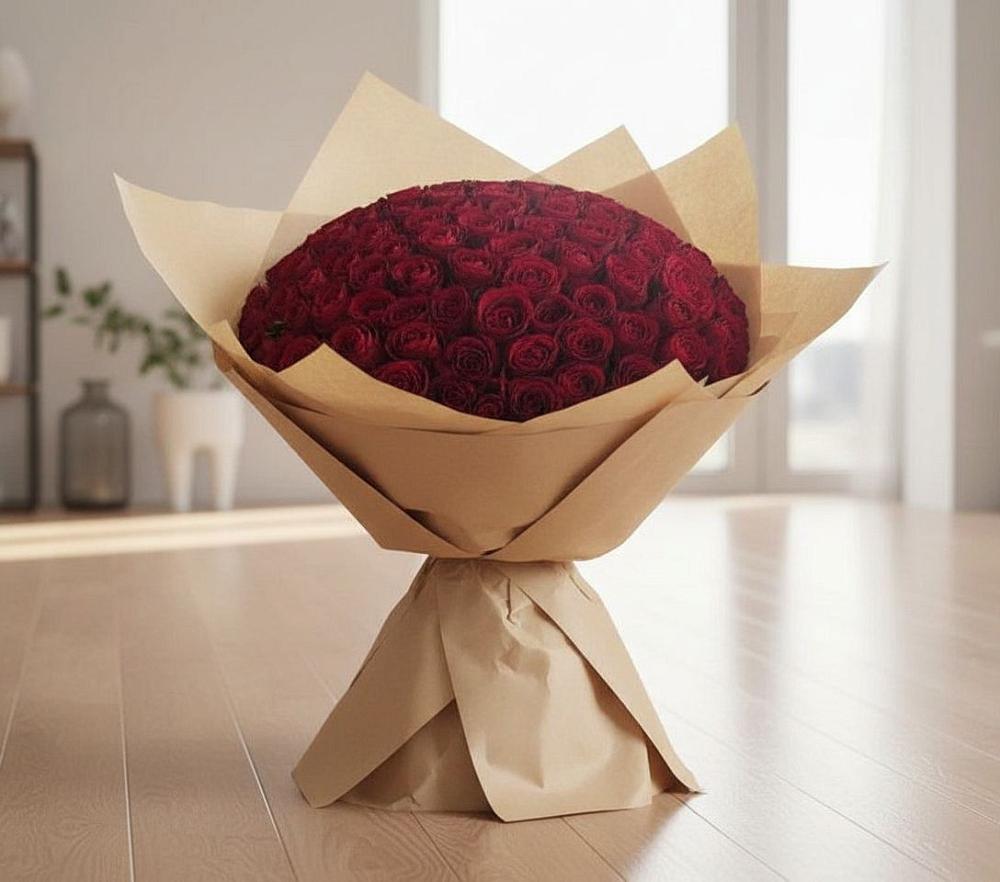 Букет 101 Красная роза в Первоуральске