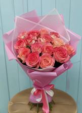 Букет 15 Розовых роз Равель в Первоуральске